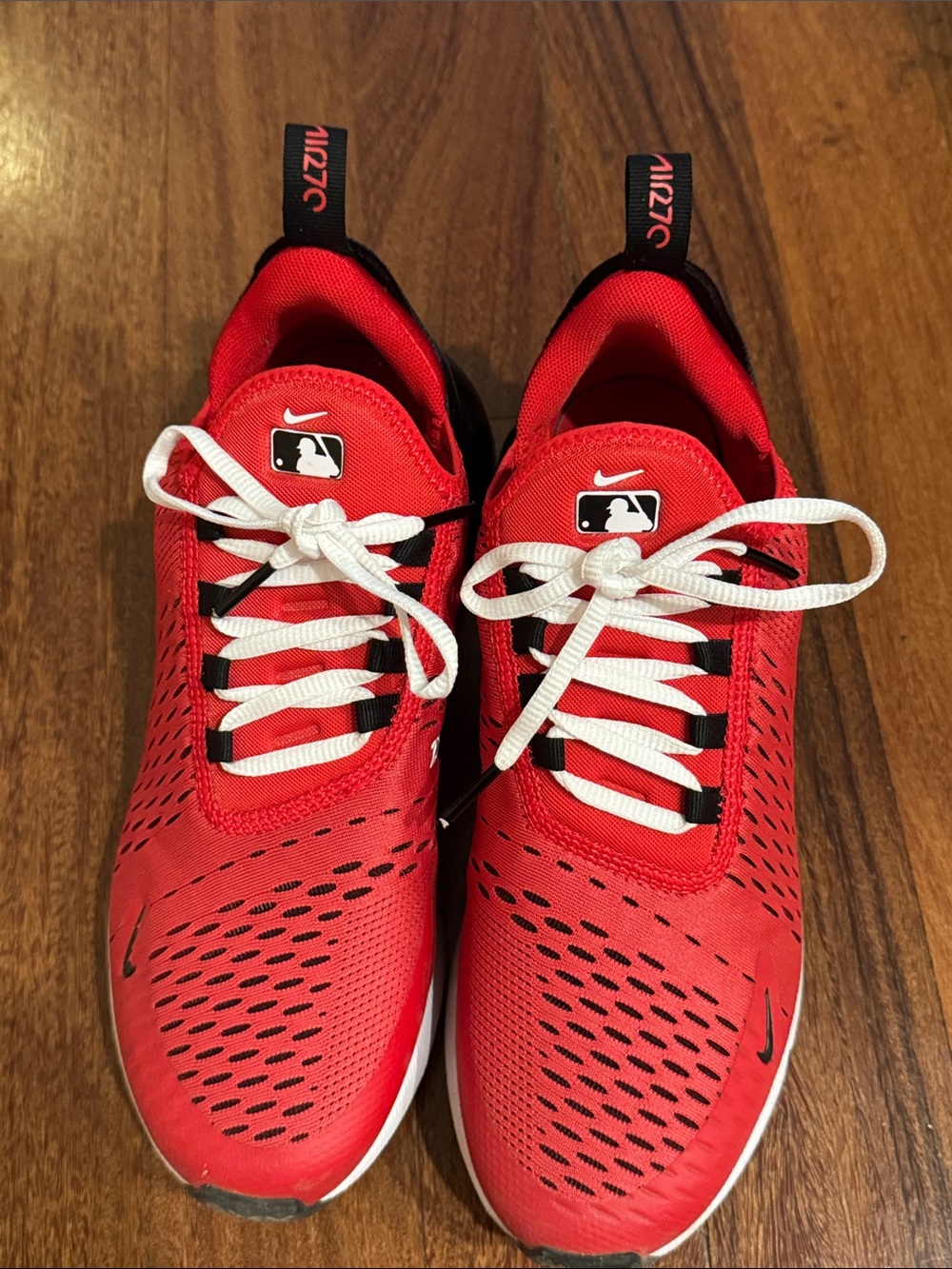 Nike Red and Black Athletic Sneakers with White Laces - White Sox City Connect